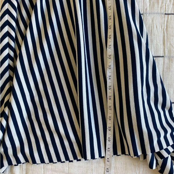 Soft Surroundings Vivianna Asymmetric Stripe Ribbed Flowy Midi Dress Size XS - Picture 9 of 9